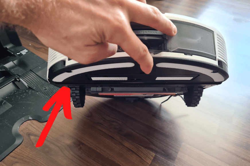 Застежка-липучка на моющей пластине Roborock S7 Pro Ultra.